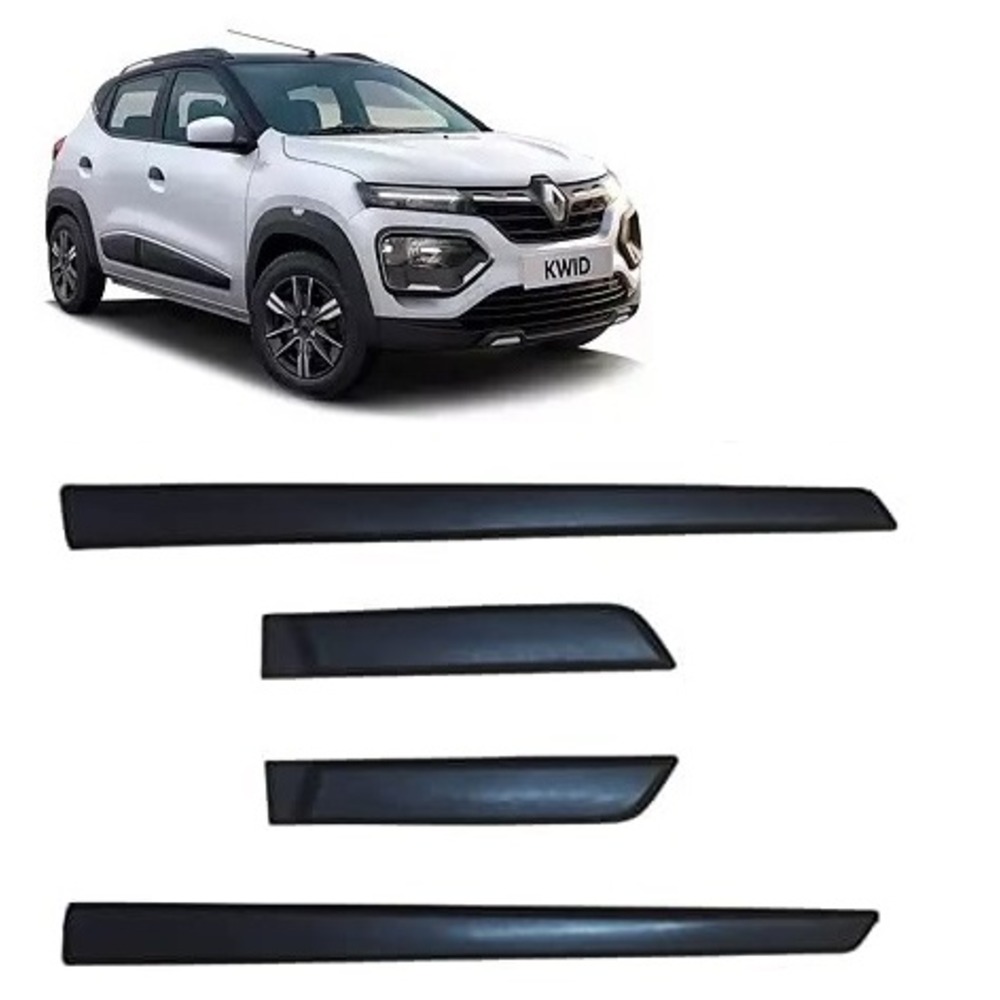 Side Door Beading Door Protector Accessories for Kwid Black